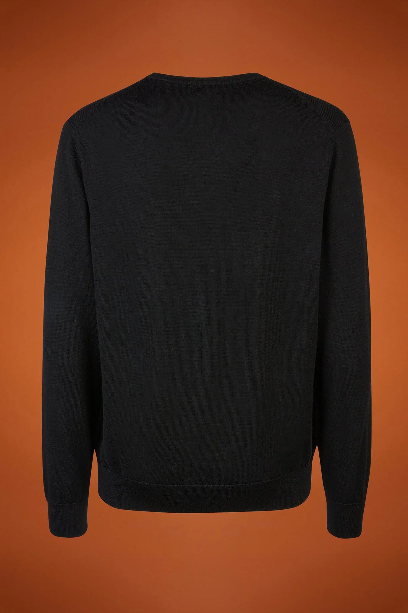 Men's regular fit crew neck jumper in 100% extra fine merino wool