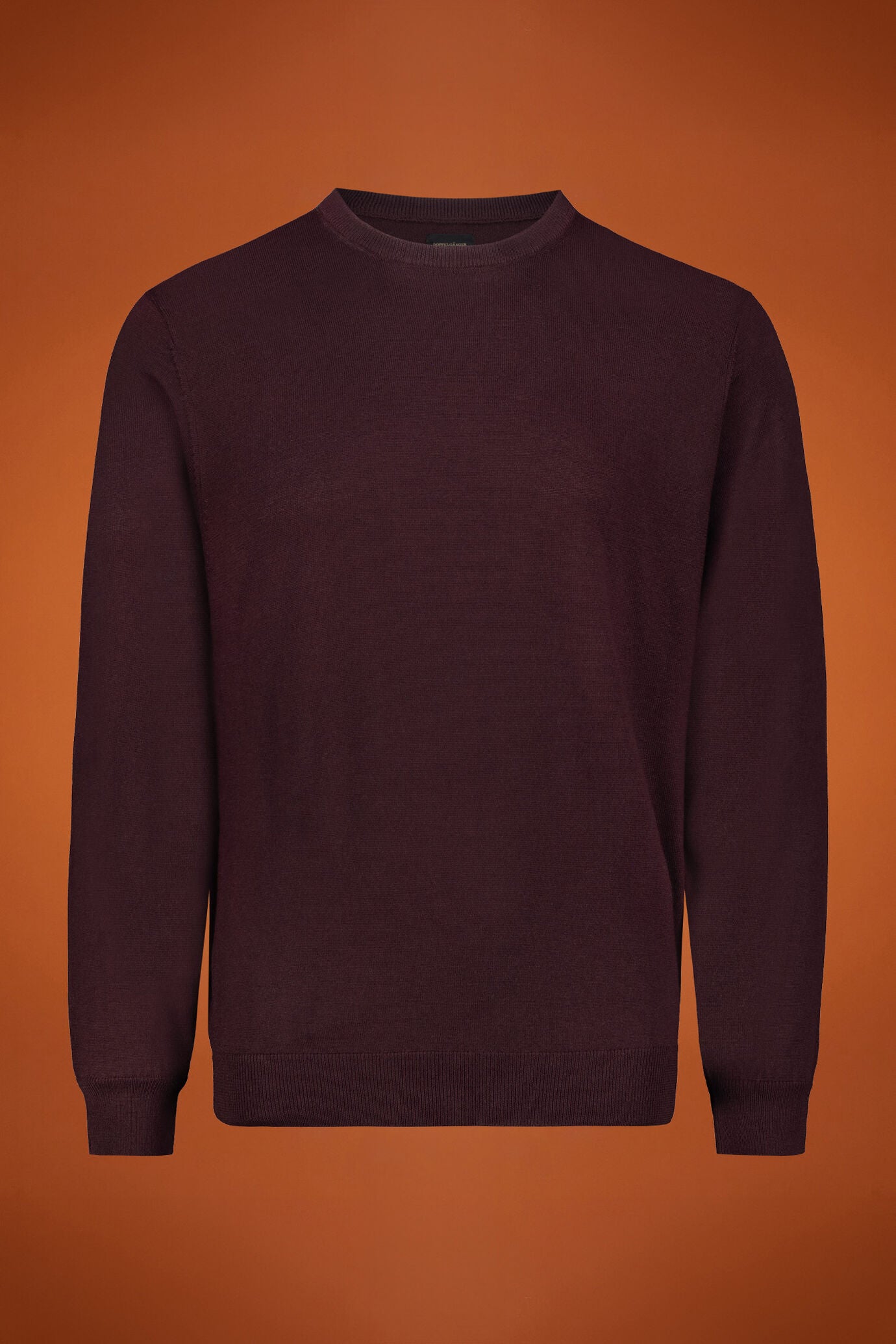 Men's regular fit crew neck jumper in 100% extra fine merino wool