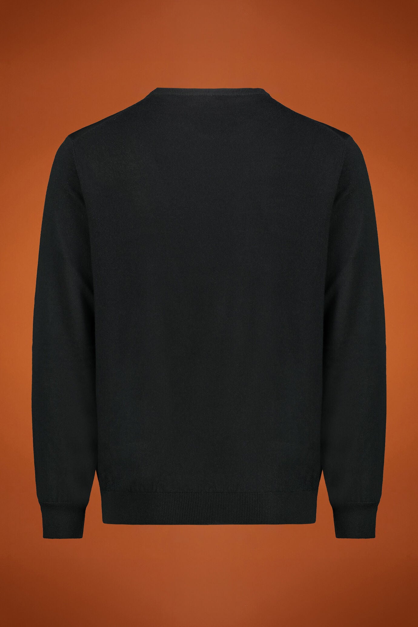 Men's regular fit crew neck jumper in 100% extra fine merino wool