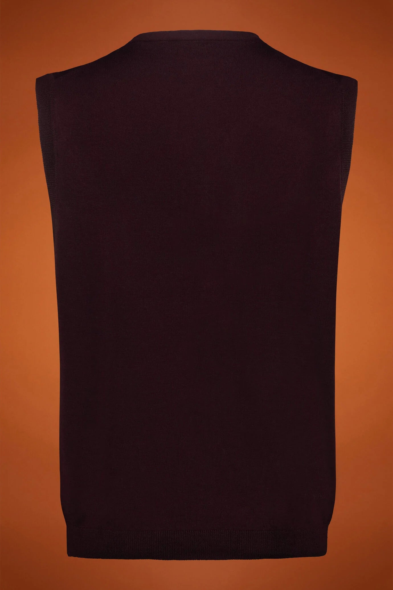 Men's V-neck vest made from 100% extra-fine merino wool in a regular fit