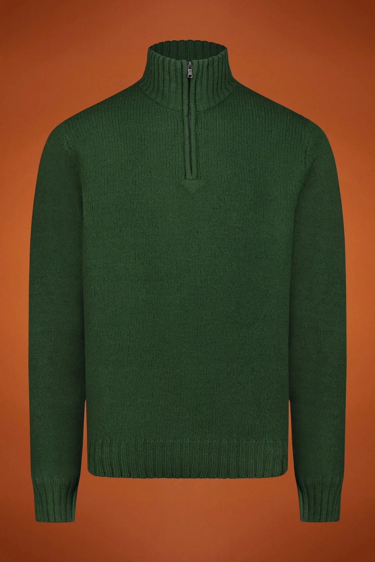 Men's zipped high neck jumper