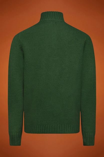 Men's zipped high neck jumper