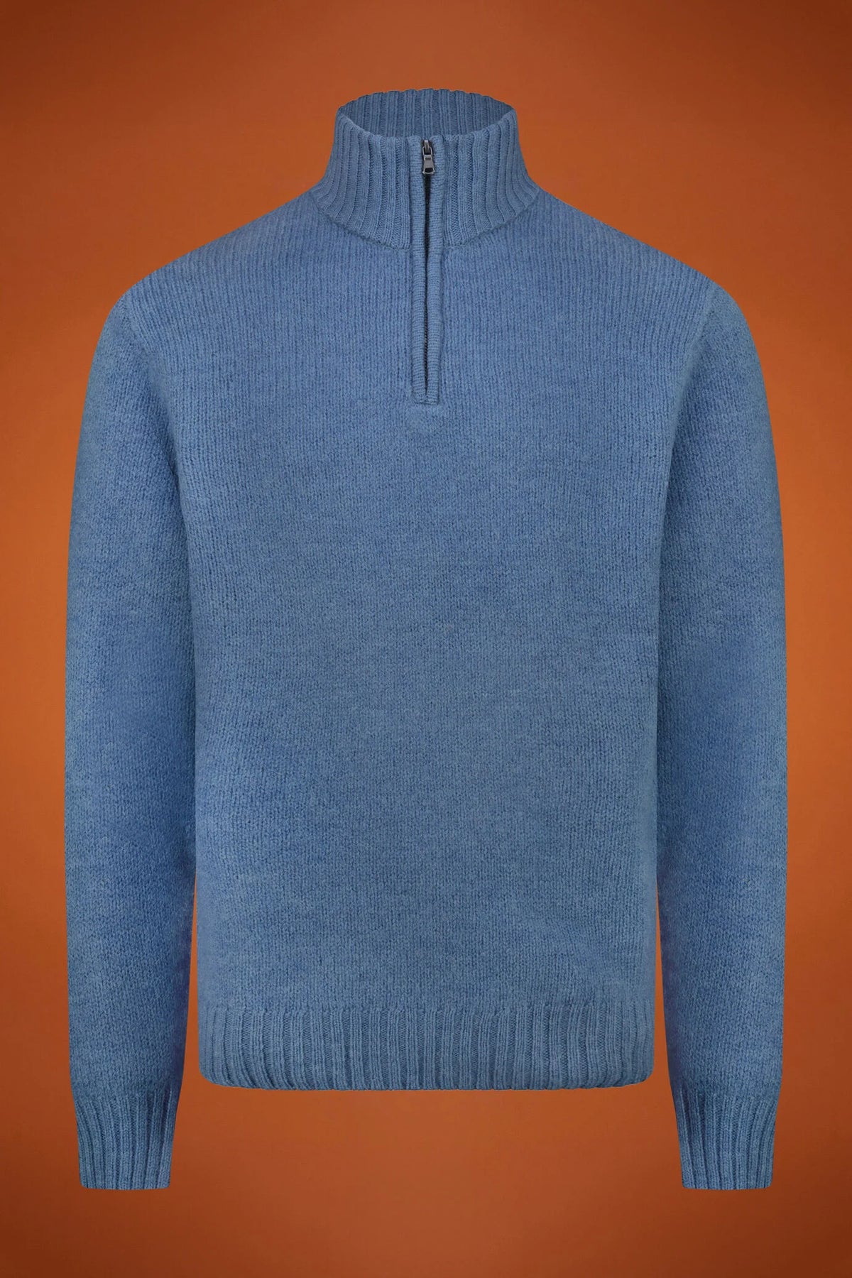 Men's zipped high neck jumper