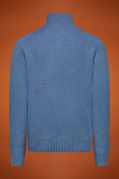 Men's zipped high neck jumper