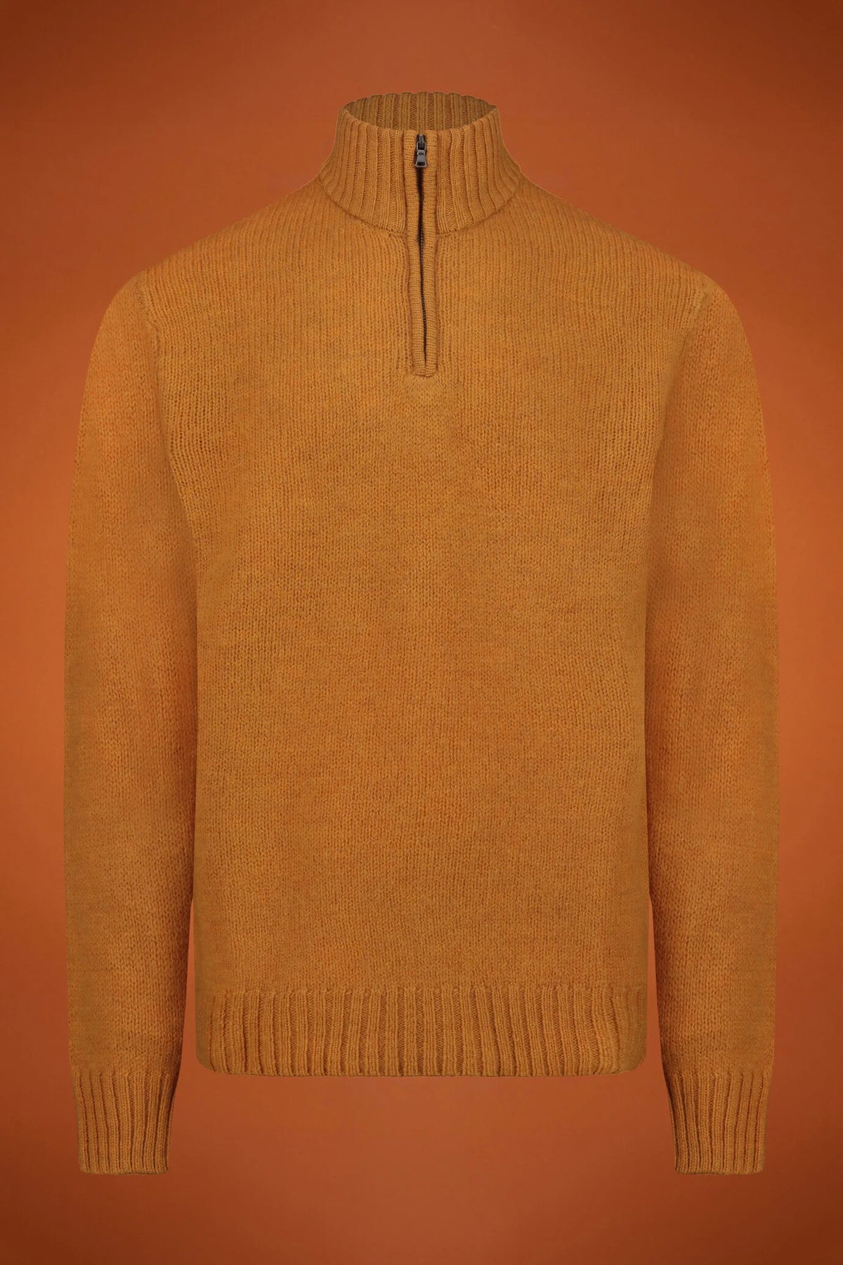 Men's zipped high neck jumper