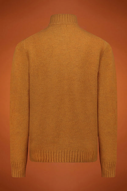 Men's zipped high neck jumper