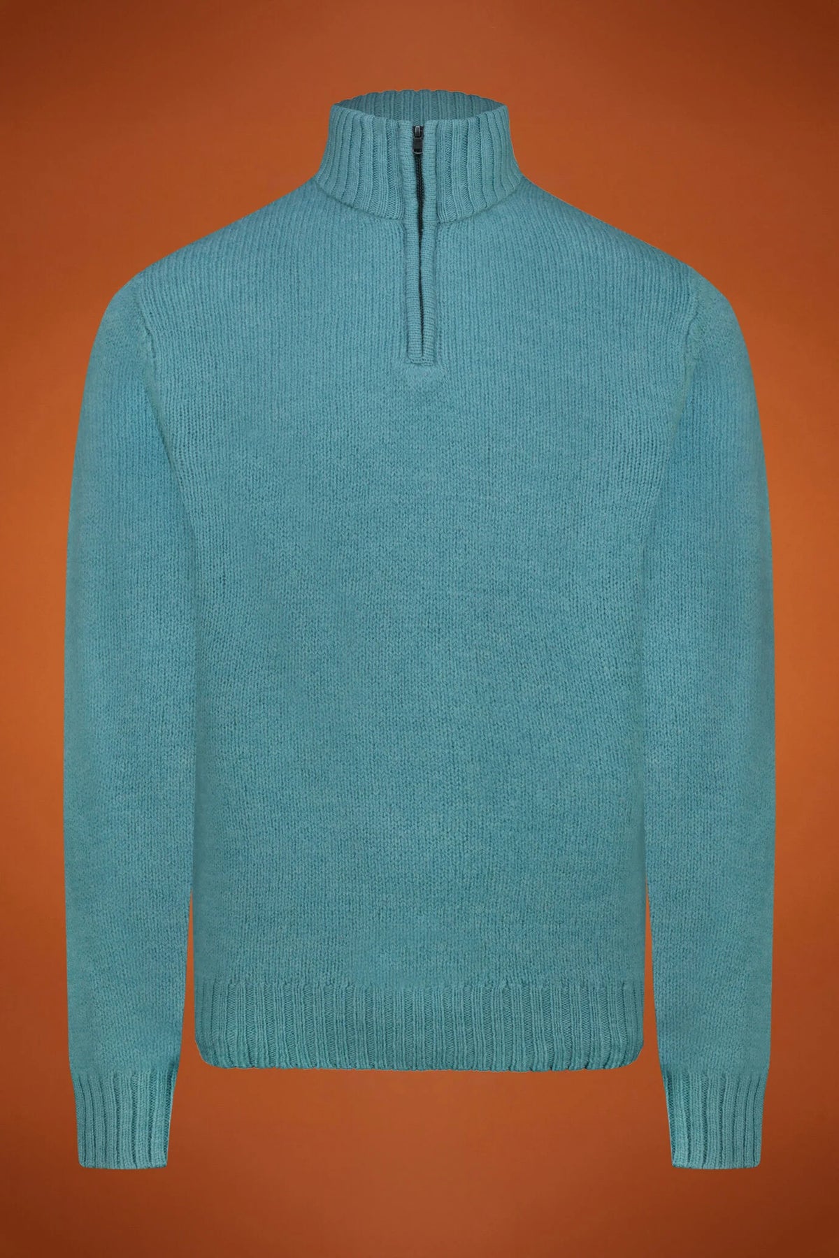 Men's zipped high neck jumper
