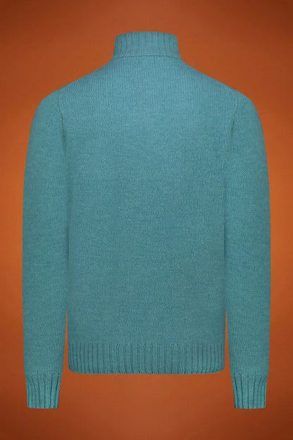 Men's zipped high neck jumper