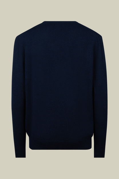 Men's regular fit crew neck jumper in 100% cashmere