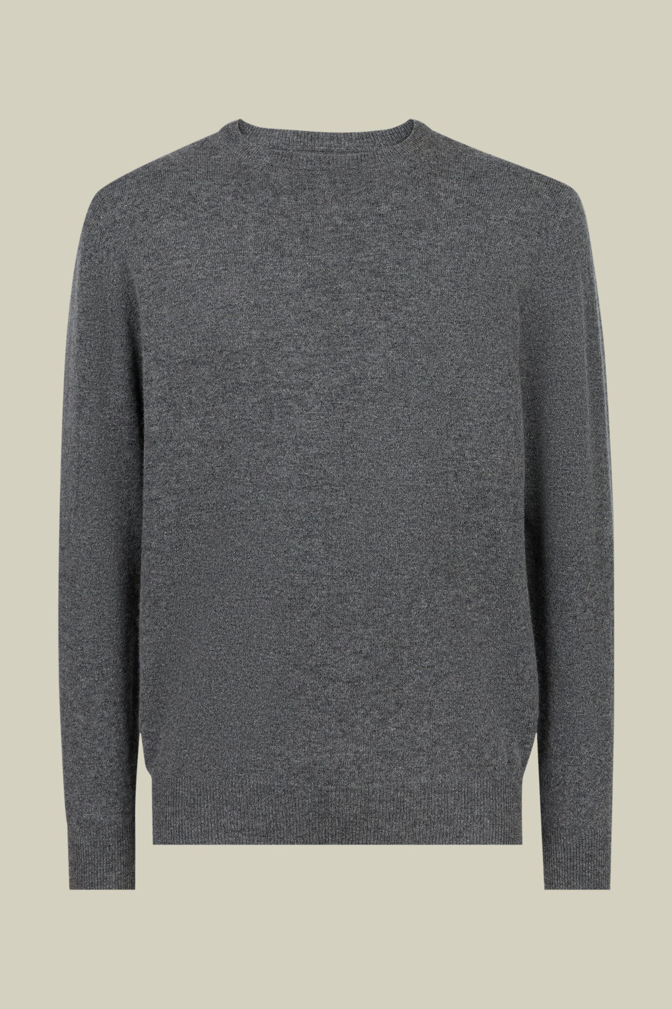 Men's regular fit crew neck jumper in 100% cashmere
