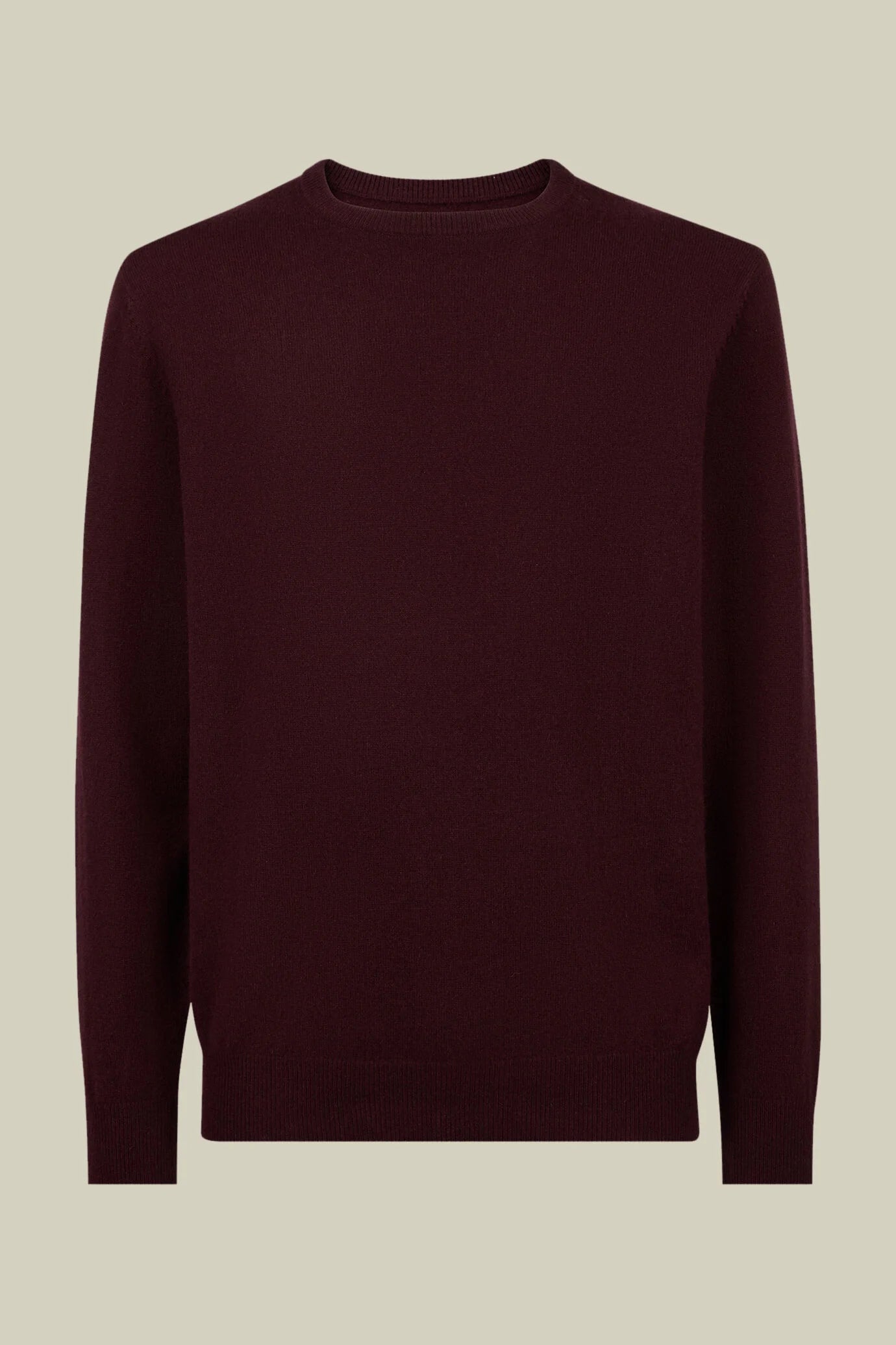 Men's regular fit crew neck jumper in 100% cashmere