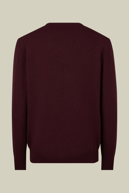 Men's regular fit crew neck jumper in 100% cashmere