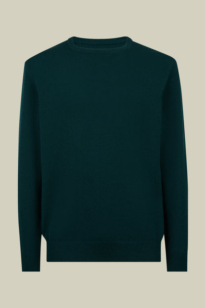 Men's regular fit crew neck jumper in 100% cashmere