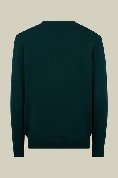 Men's regular fit crew neck jumper in 100% cashmere