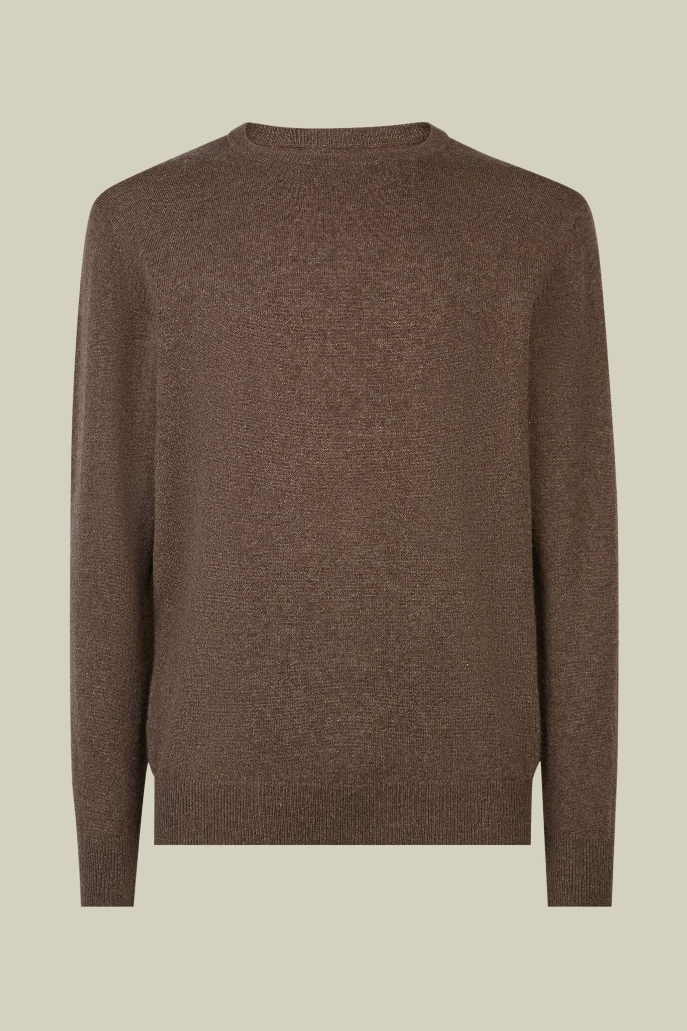 Men's regular fit crew neck jumper in 100% cashmere