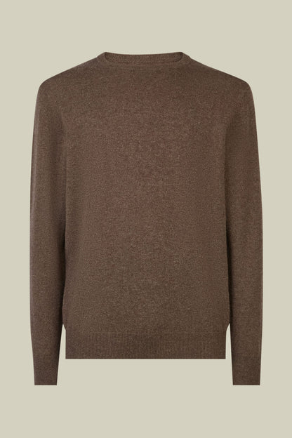 Men's regular fit crew neck jumper in 100% cashmere