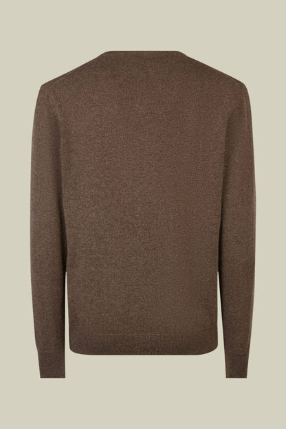 Men's regular fit crew neck jumper in 100% cashmere