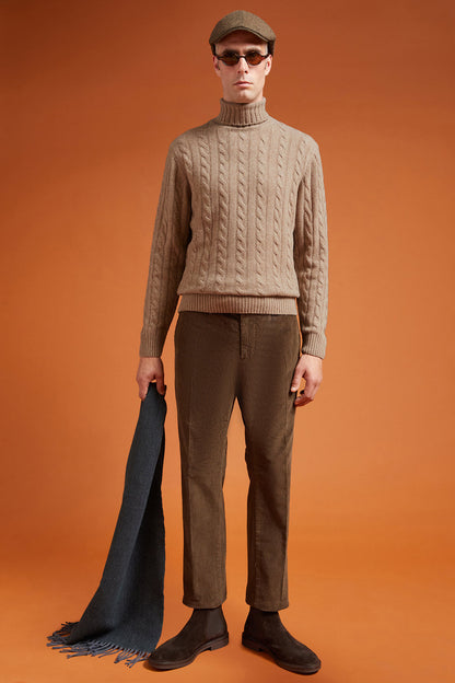Men's lambswool high neck jumper in a regular fit