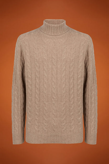 Men's lambswool high neck jumper in a regular fit