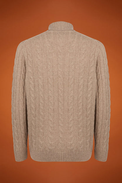 Men's lambswool high neck jumper in a regular fit