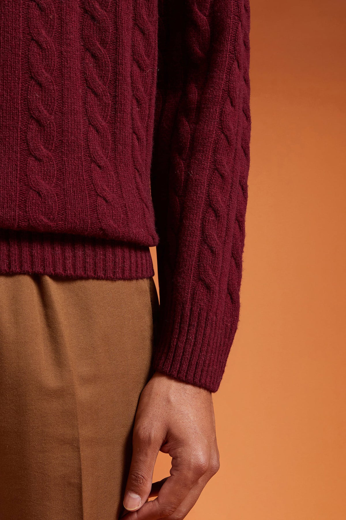 Men's lambswool high neck jumper in a regular fit