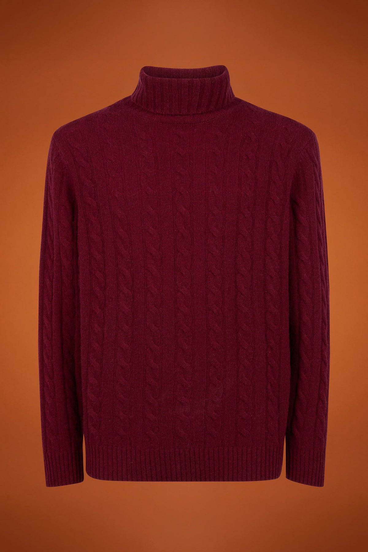 Men's lambswool high neck jumper in a regular fit