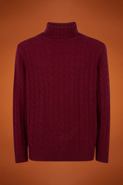 Men's lambswool high neck jumper in a regular fit