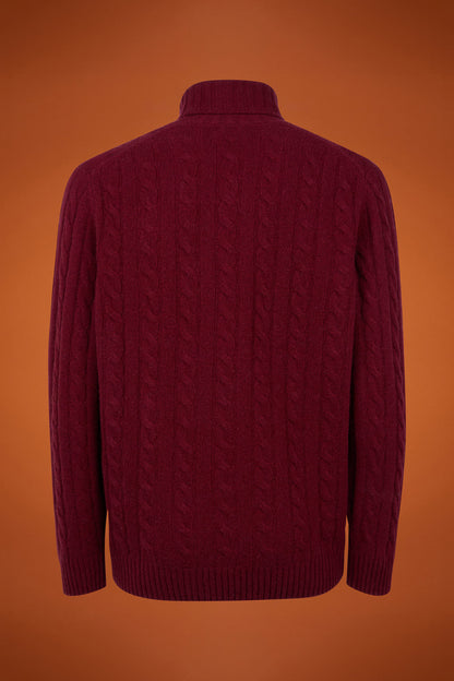 Men's lambswool high neck jumper in a regular fit