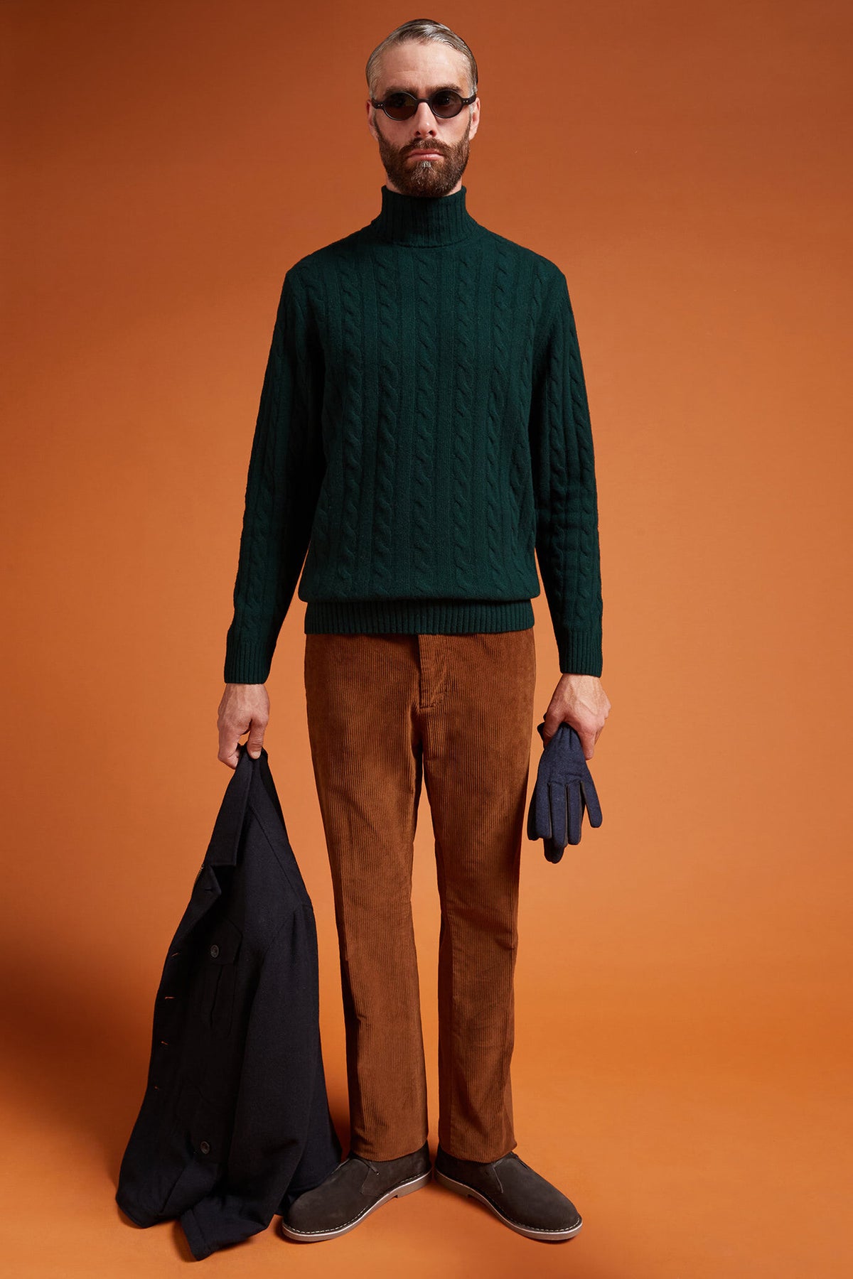 Men's lambswool high neck jumper in a regular fit