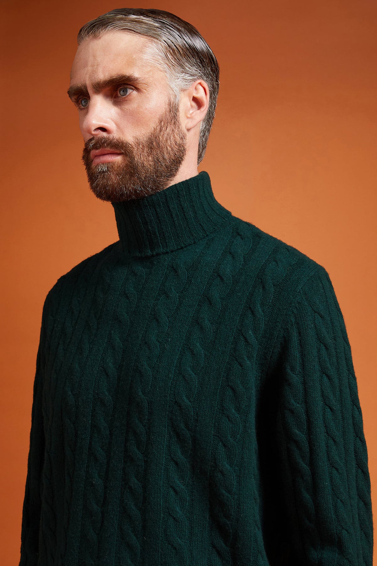 Men's lambswool high neck jumper in a regular fit