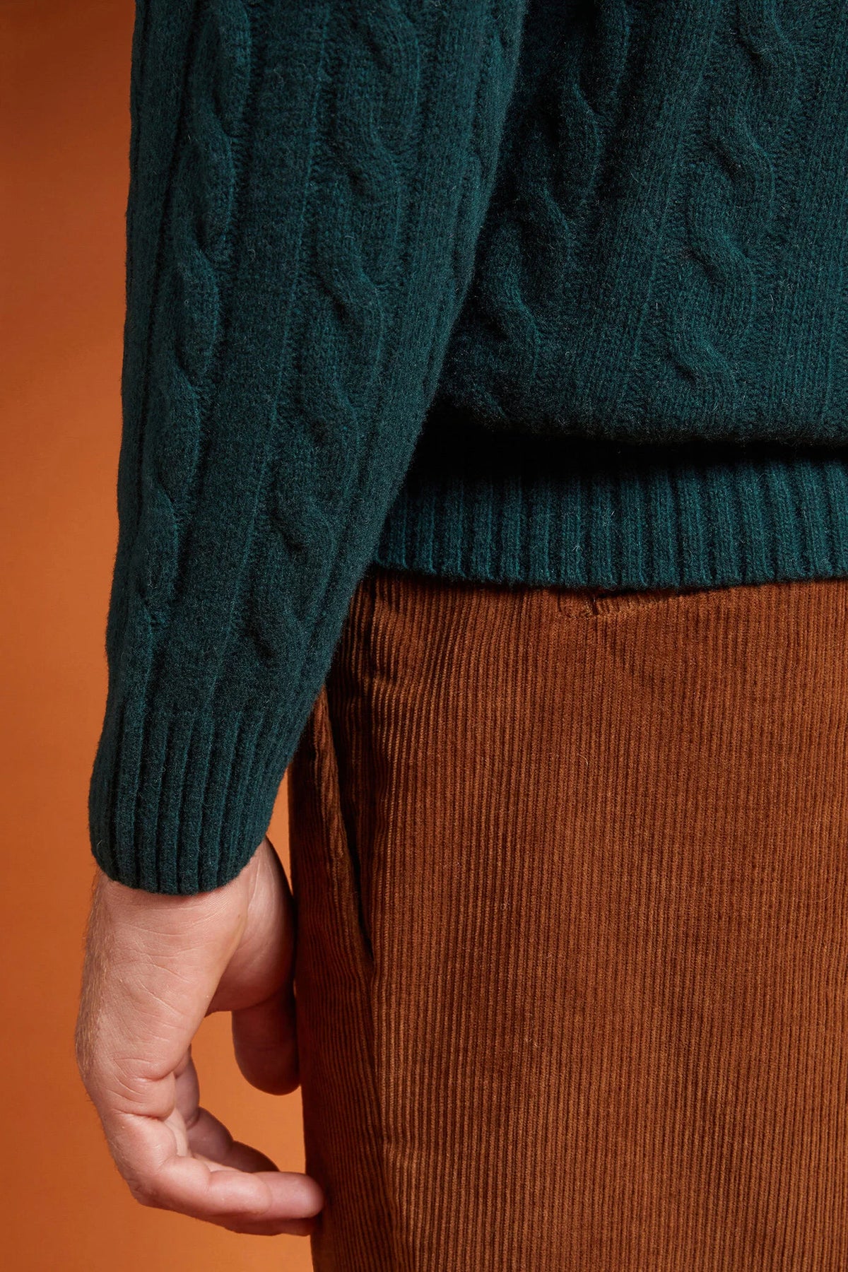 Men's lambswool high neck jumper in a regular fit
