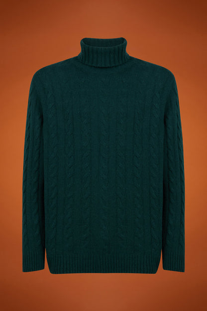 Men's lambswool high neck jumper in a regular fit