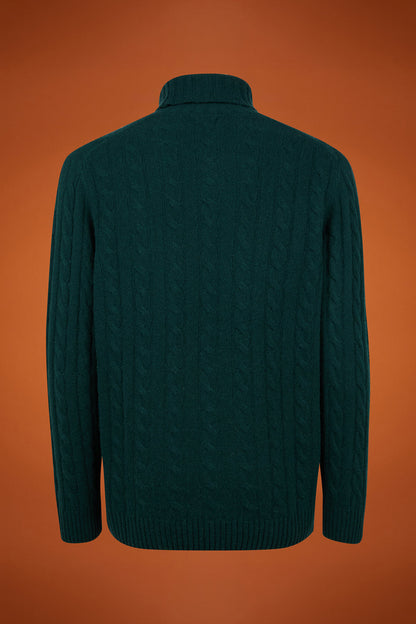 Men's lambswool high neck jumper in a regular fit