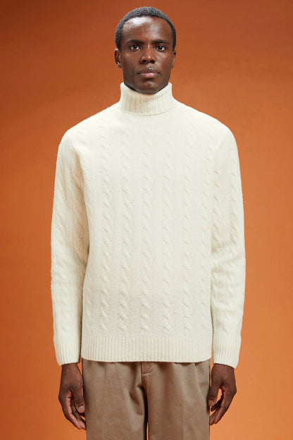 Men's lambswool high neck jumper in a regular fit