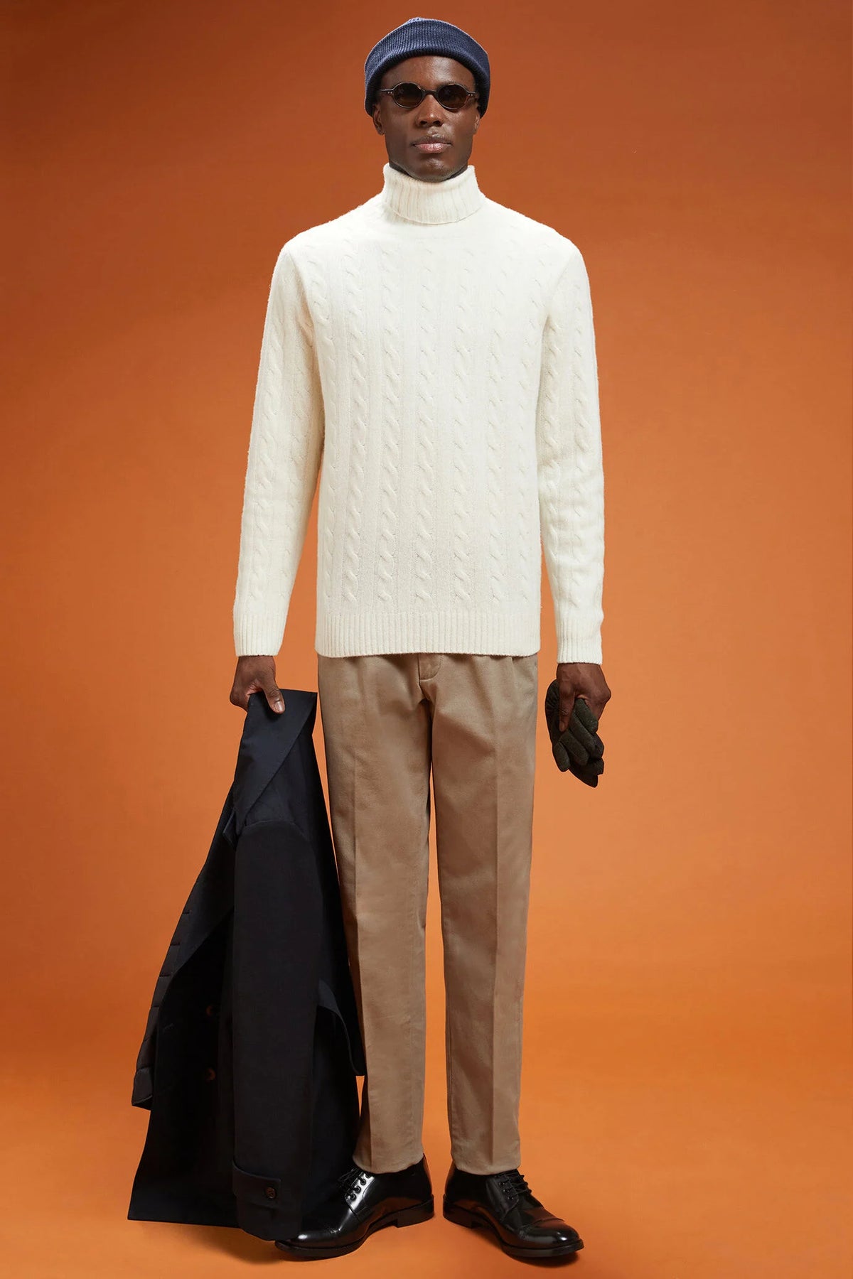 Men's lambswool high neck jumper in a regular fit