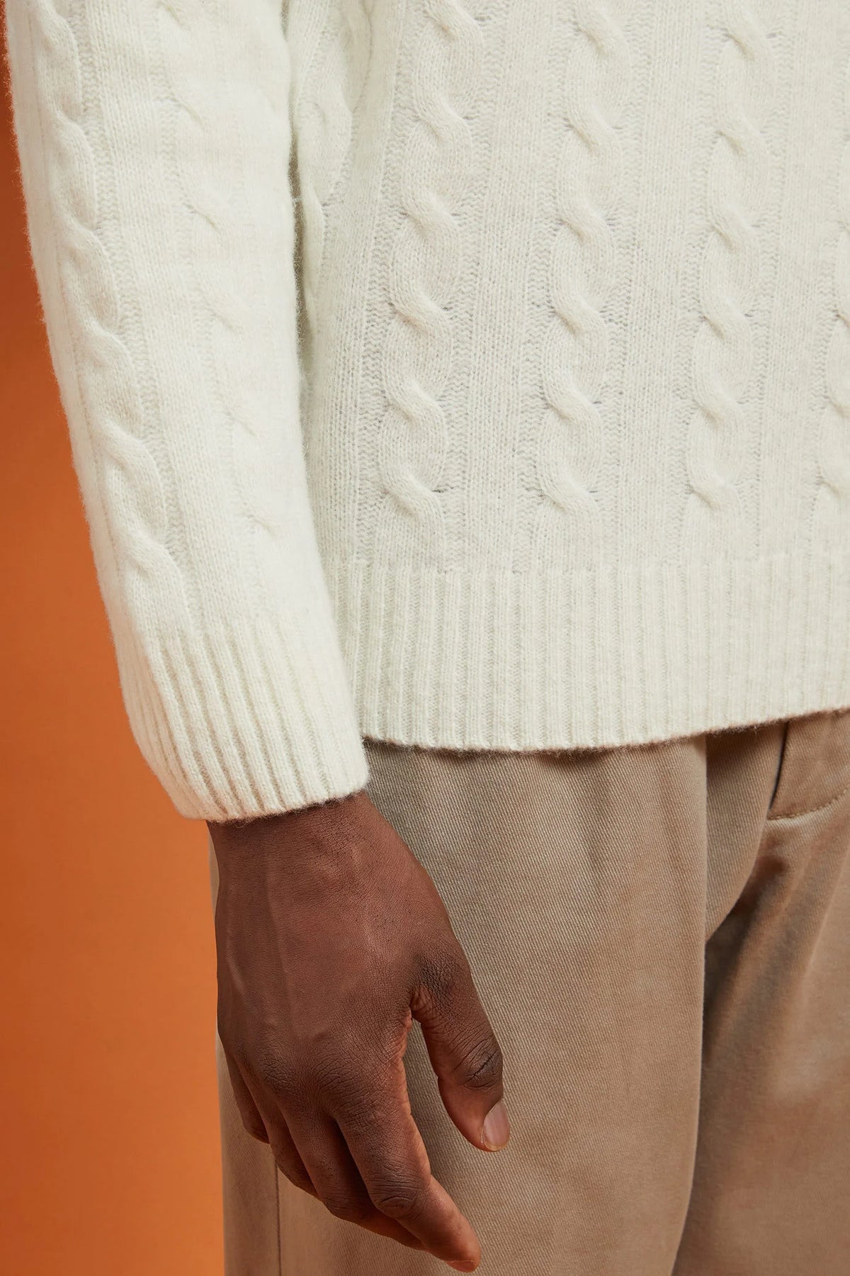 Men's lambswool high neck jumper in a regular fit