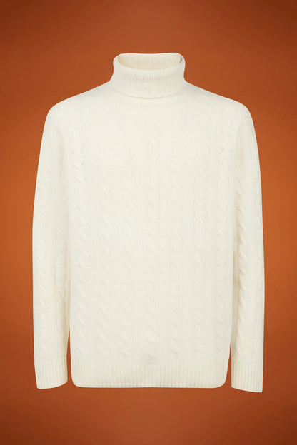 Men's lambswool high neck jumper in a regular fit