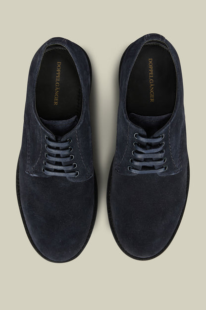 Men's Derby shoes in 100% genuine suede with rubber soles