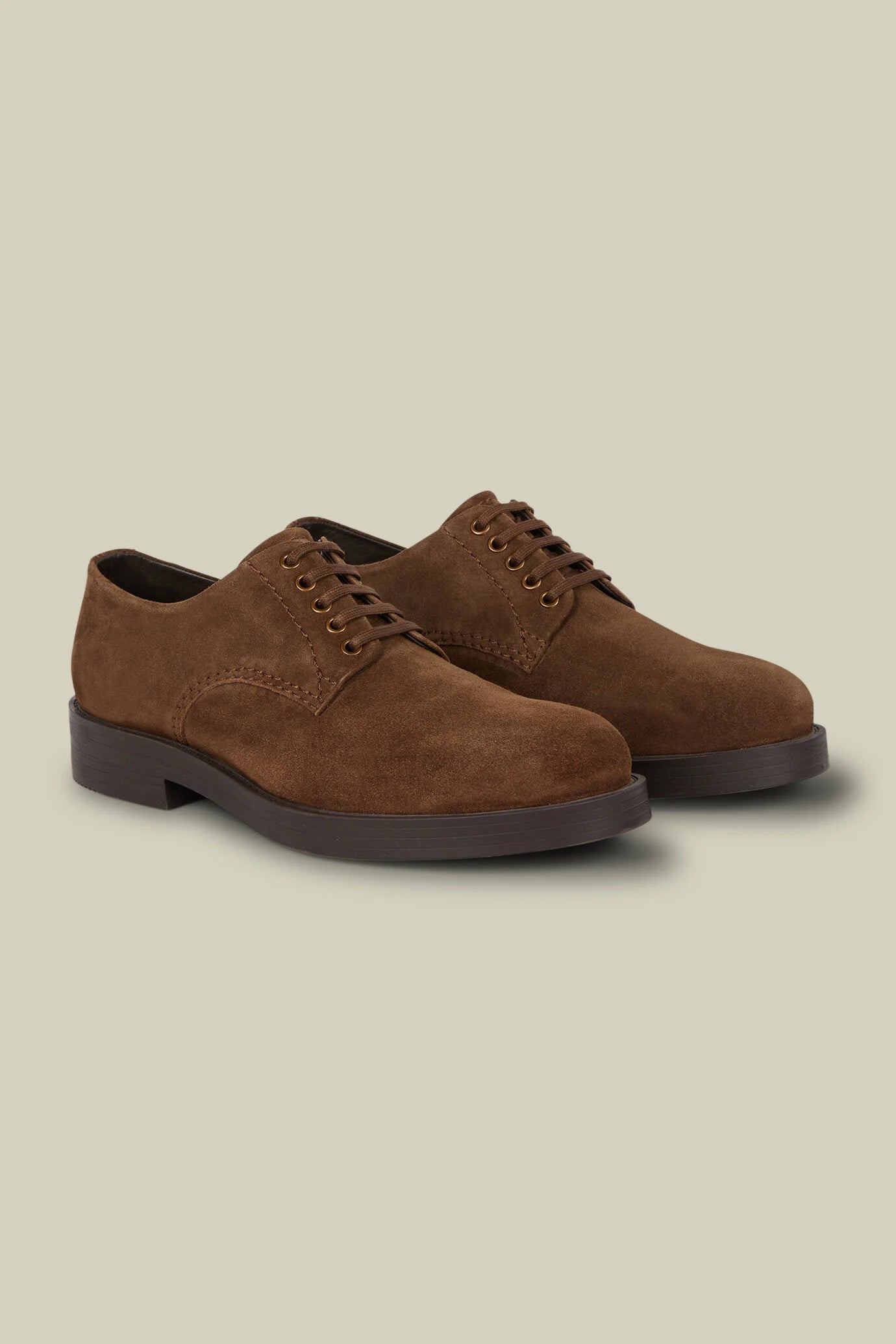 Men's Derby shoes in 100% genuine suede with rubber soles