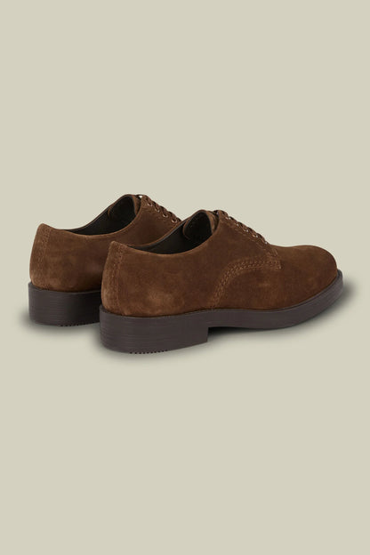 Men's Derby shoes in 100% genuine suede with rubber soles