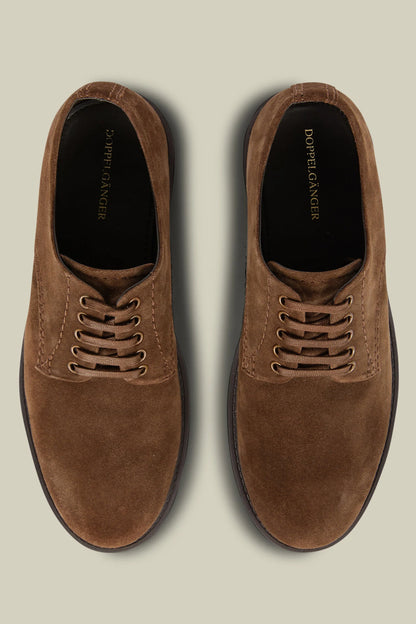 Men's Derby shoes in 100% genuine suede with rubber soles
