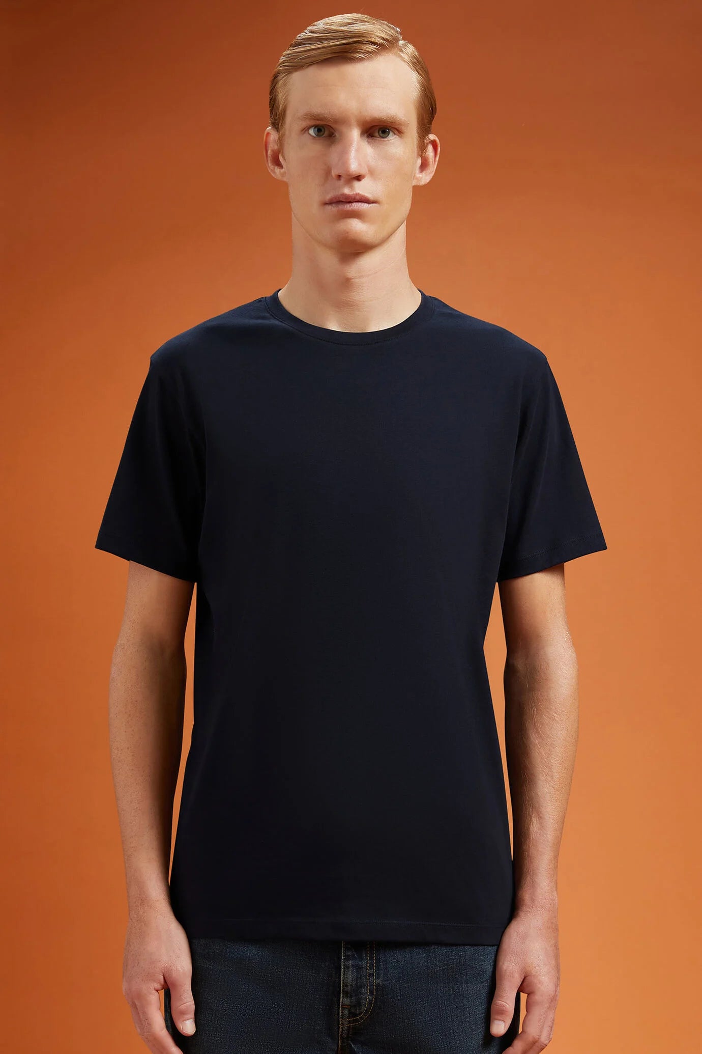 Men's 100% cotton crew neck T-shirt with short sleeves in a regular fit