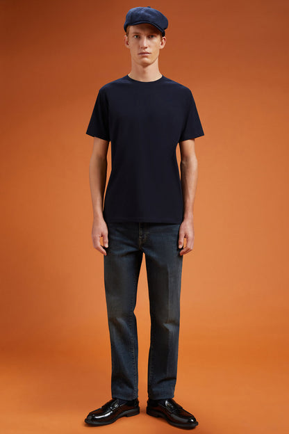 Men's 100% cotton crew neck T-shirt with short sleeves in a regular fit