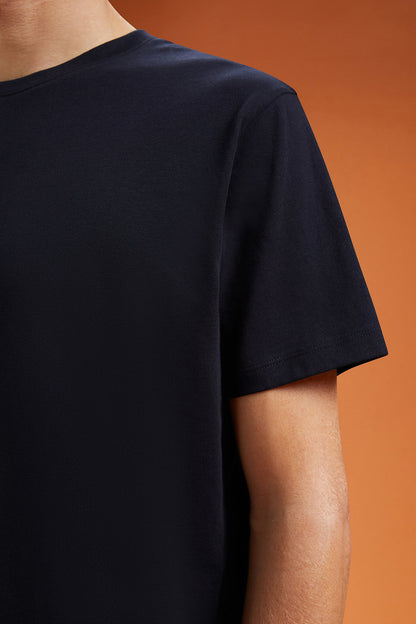 Men's 100% cotton crew neck T-shirt with short sleeves in a regular fit