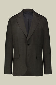 Single-breasted men's suit with single-pleat trousers in Prince of Wales check fabric