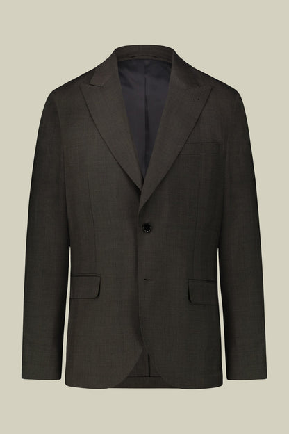 Single-breasted men's suit with single-pleat trousers in Prince of Wales check fabric