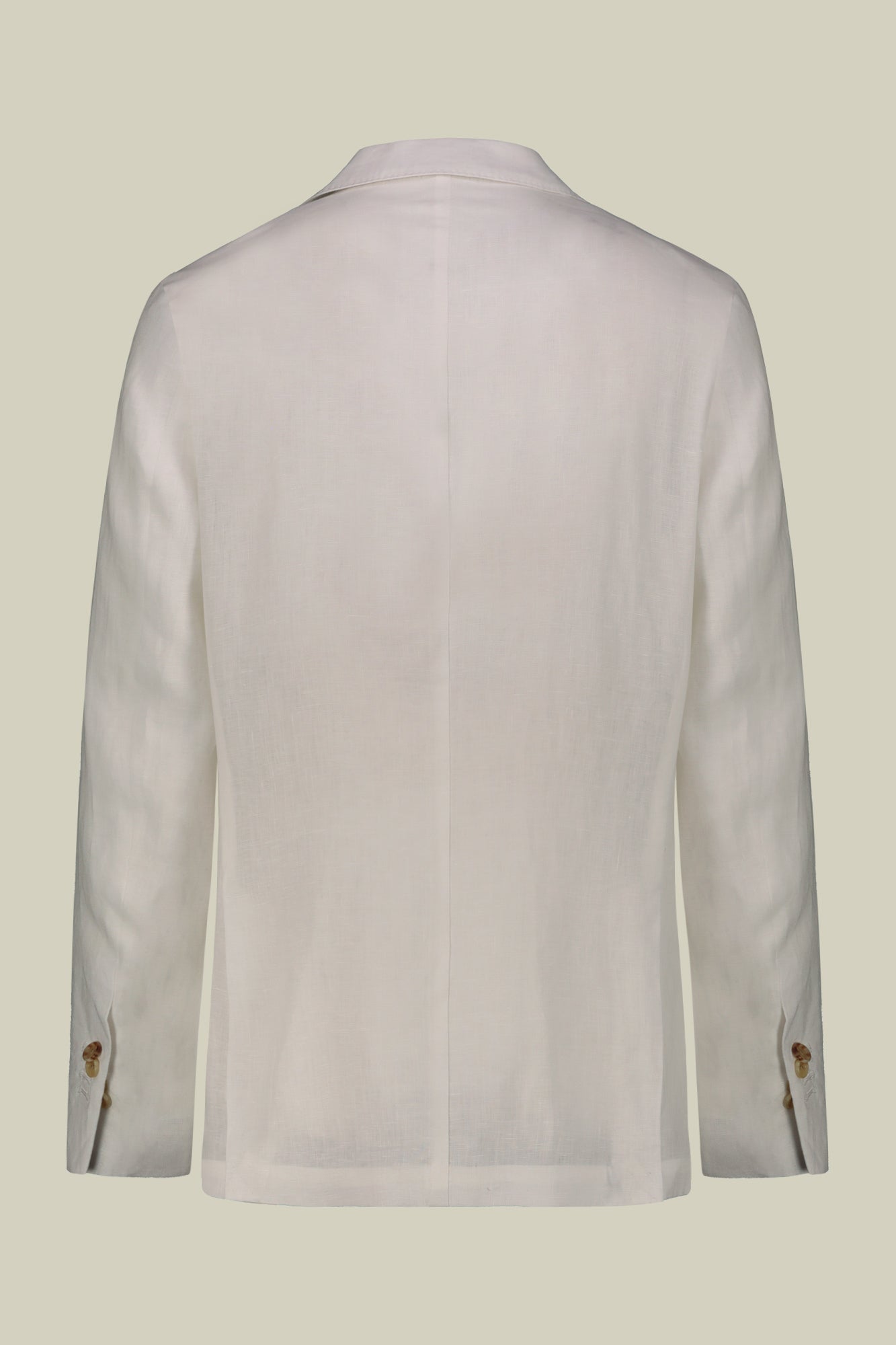 Single-breasted men's suit with flat front trousers, in pure linen with a washed effect
