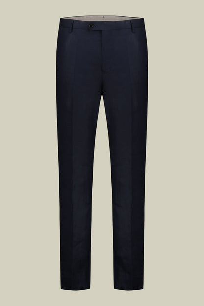 Single-breasted men's suit with flat front trousers, in pure linen with a washed effect