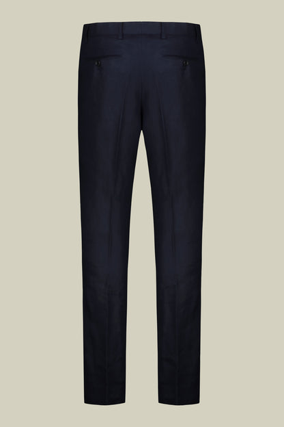 Single-breasted men's suit with flat front trousers, in pure linen with a washed effect