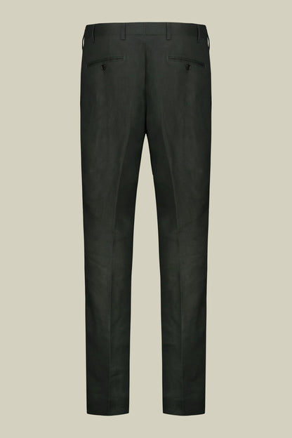 Single-breasted men's suit with flat front trousers, in pure linen with a washed effect